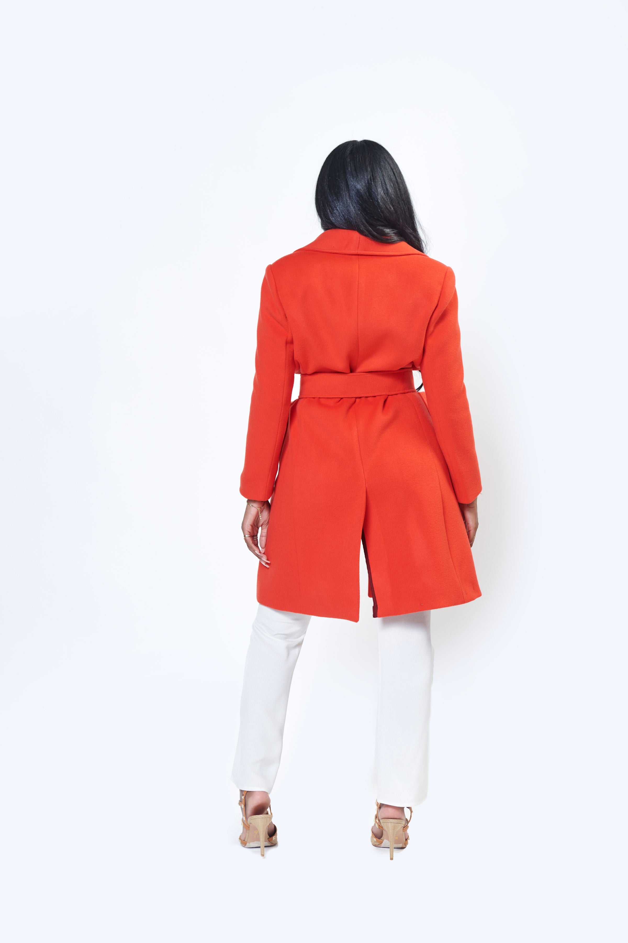 Blood Orange Cashmere Coat