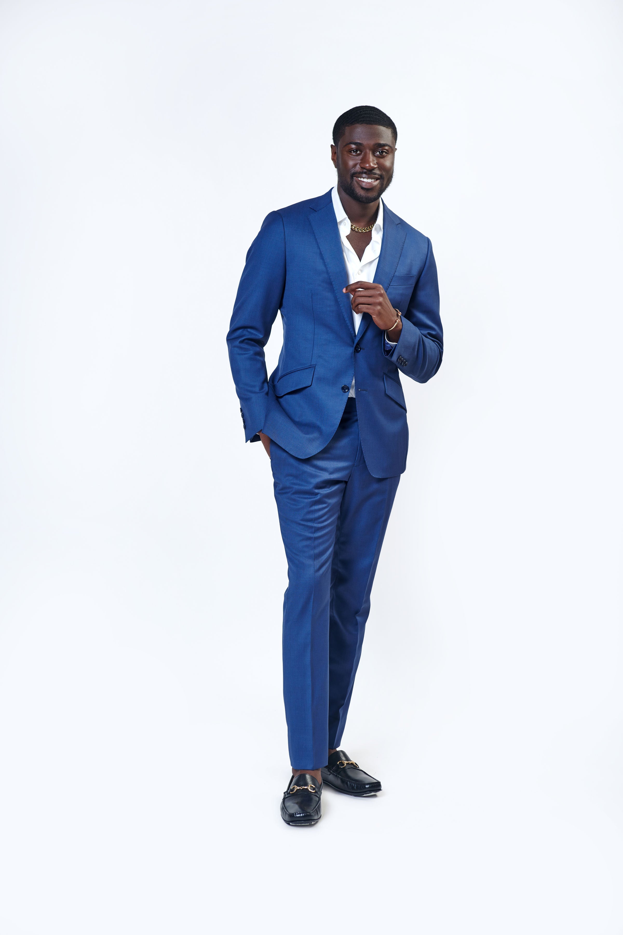 Navy Textured Suit – DifferentRegard