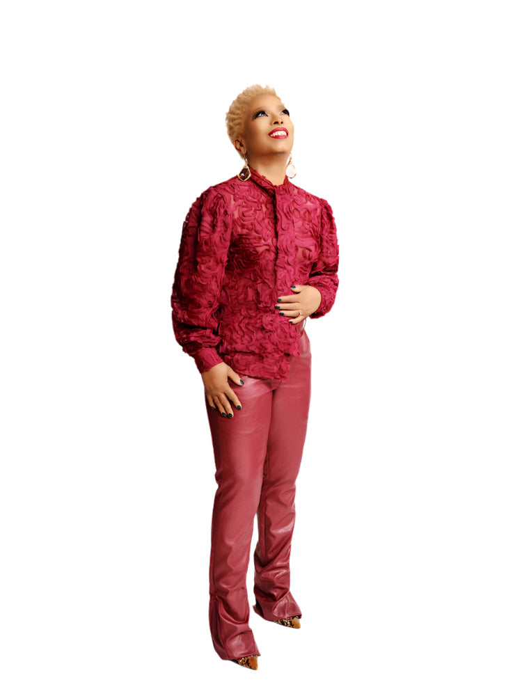 Wine Floral Lace Floral