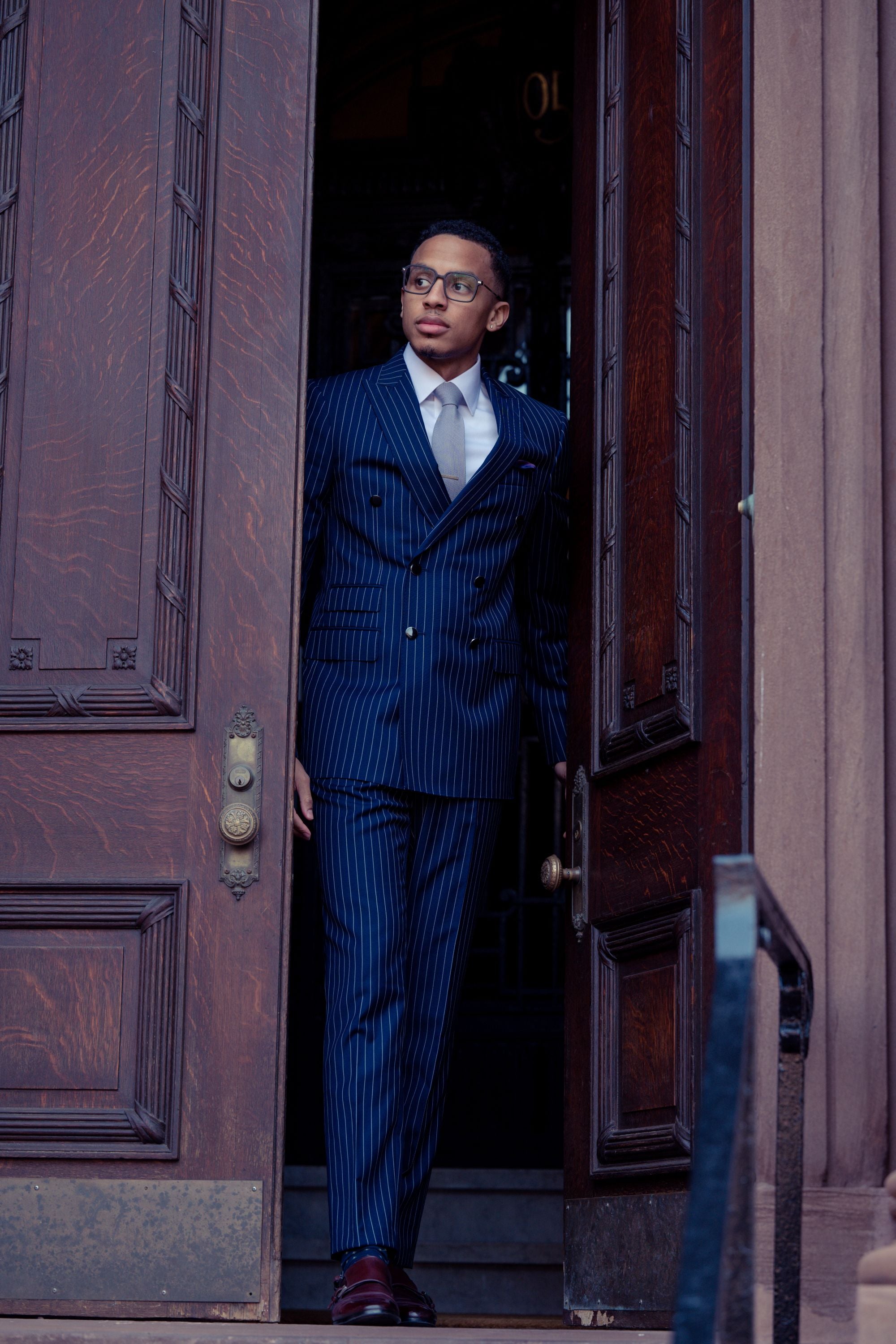 Blue Striped Suit