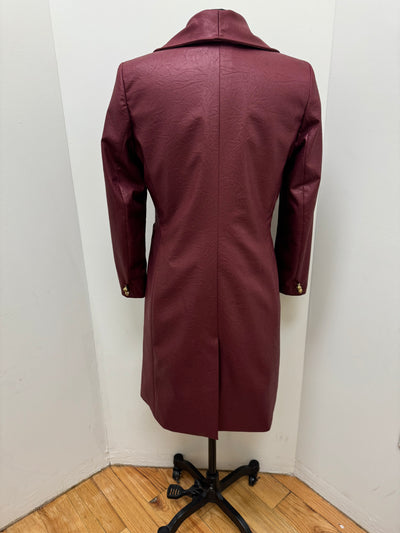 The Bordeaux Leather Coat