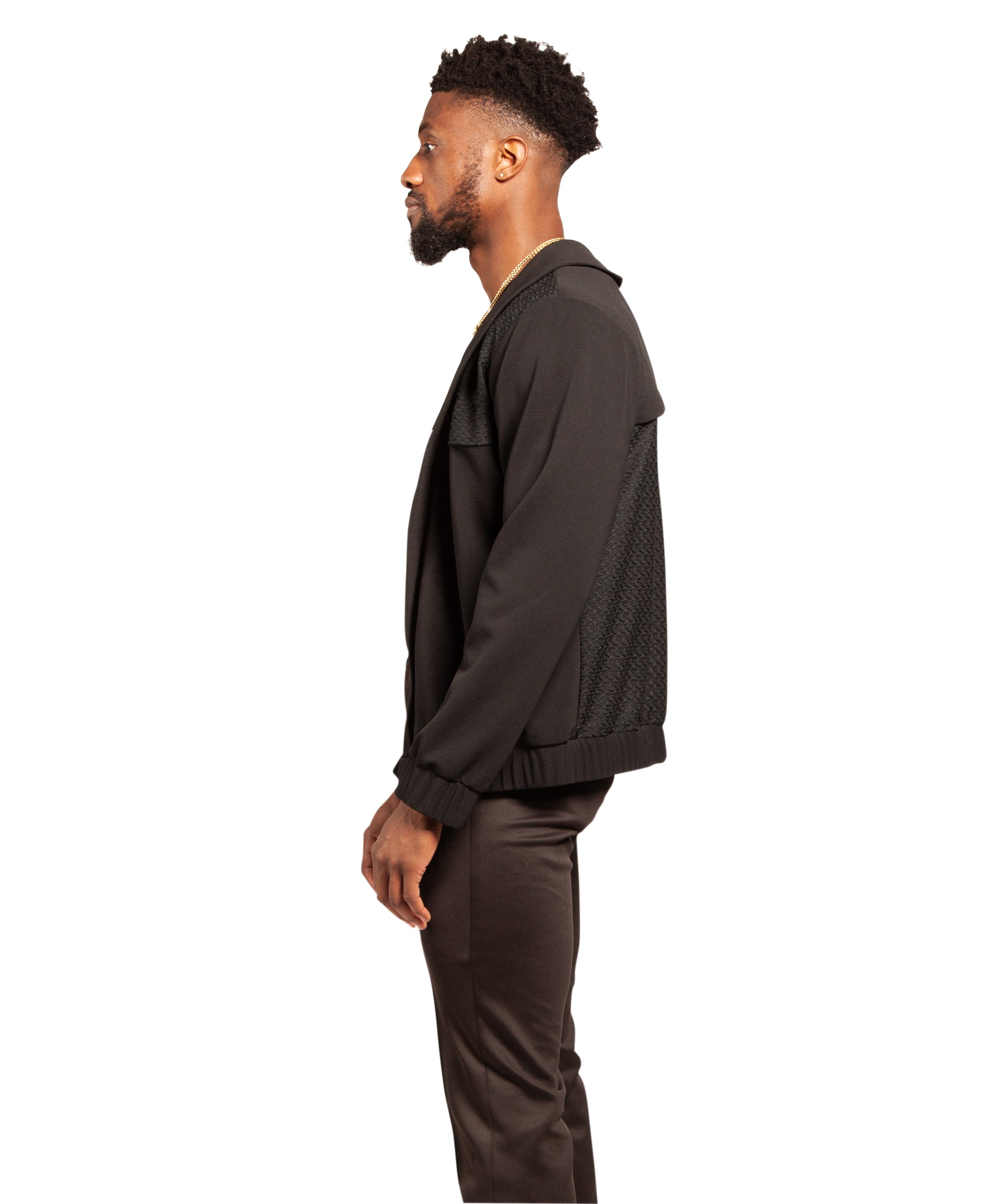 Black Top Stitch Casual Pants