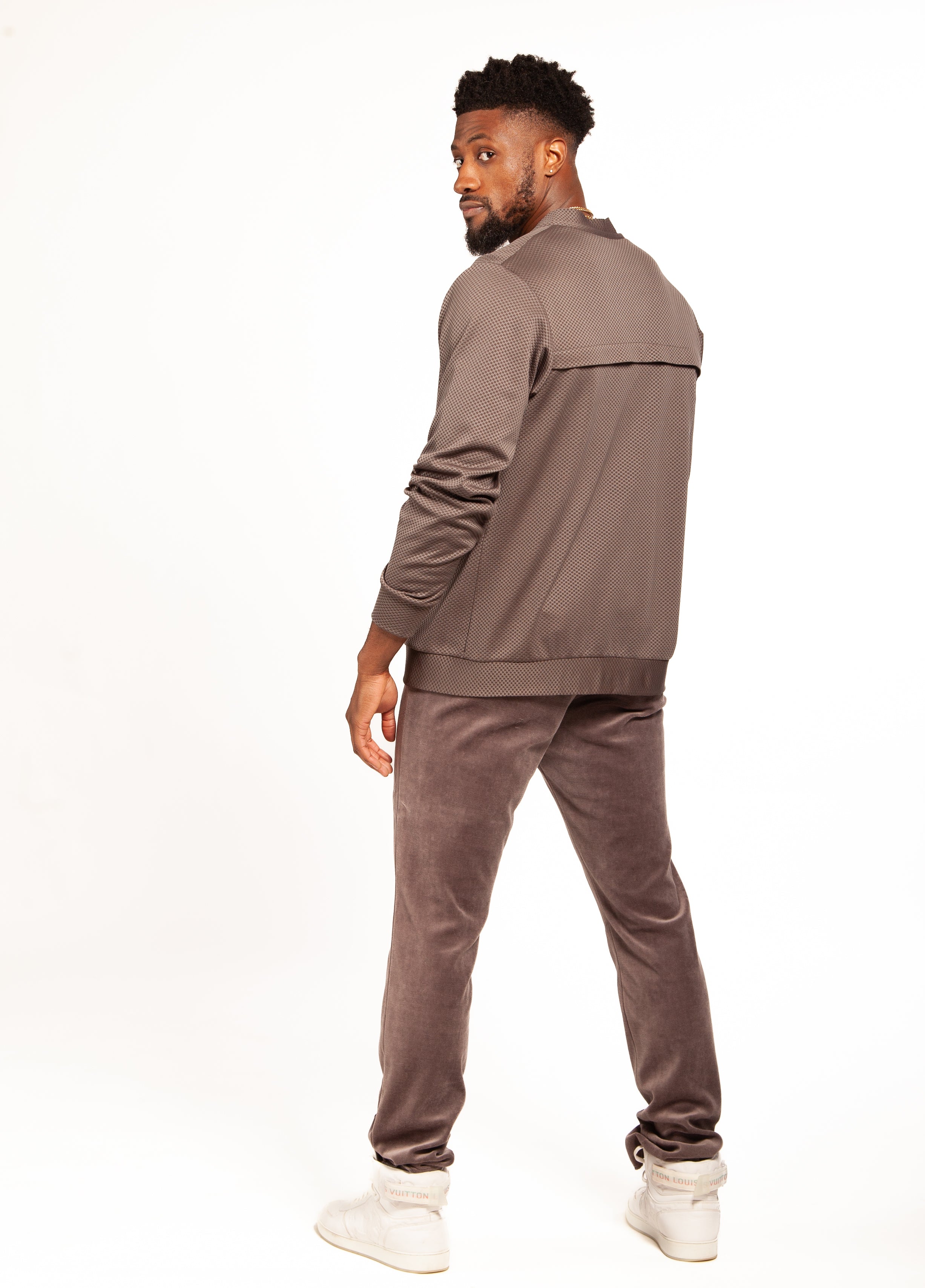 Grey Oval Textured Print Cardigan